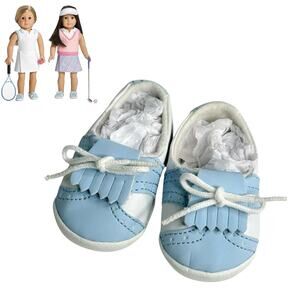 American Girl Shoes Tennis & Golf Set Accessories Blue White Convertible Fringe